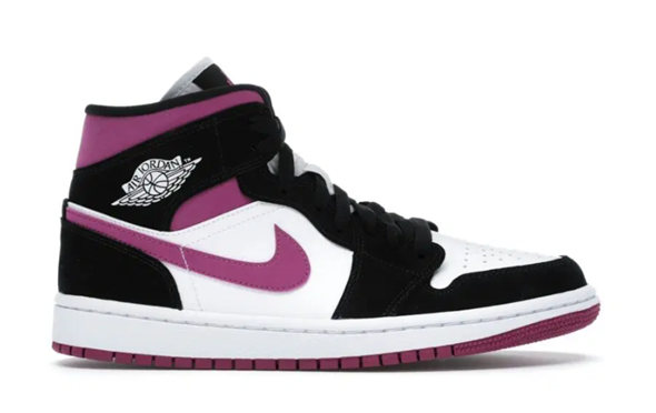 Women Running Weapon Air Jordan 1 White/Purple/Black Shoes 535